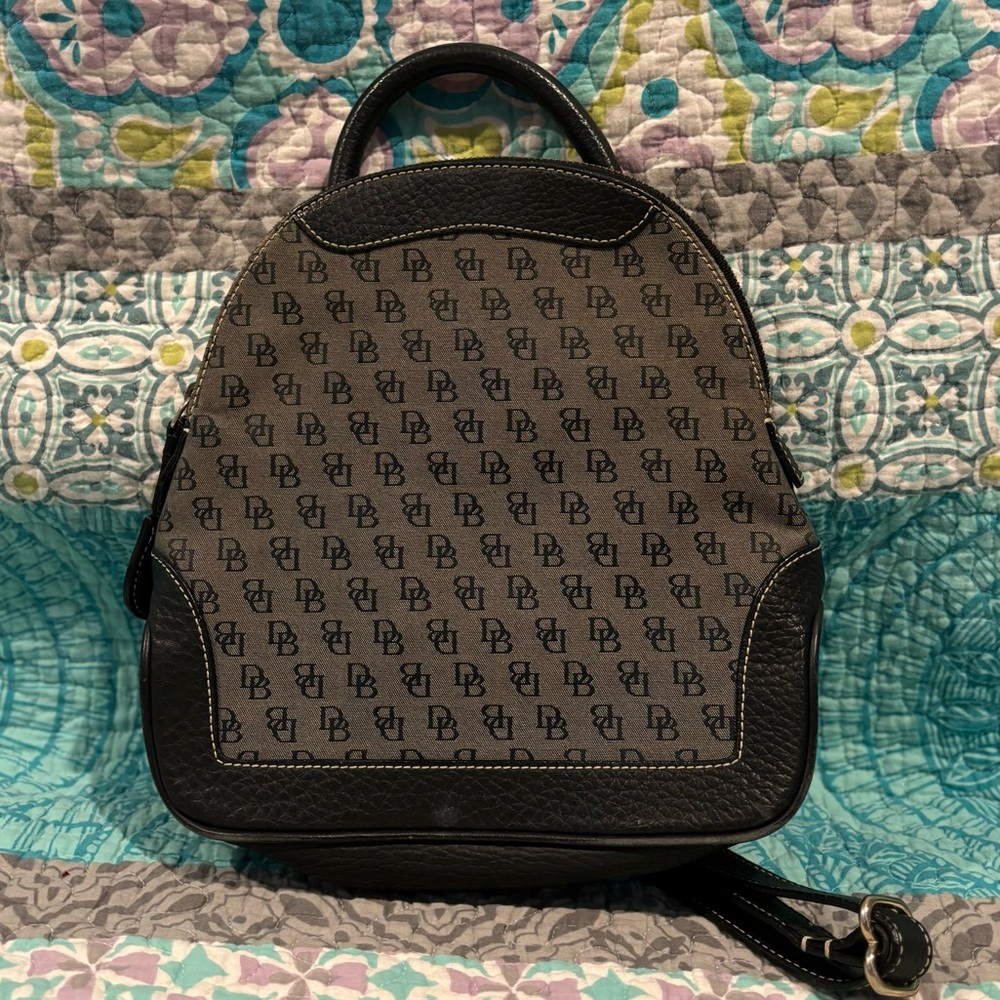 Dooney & Bourke Leather Grey Backpack